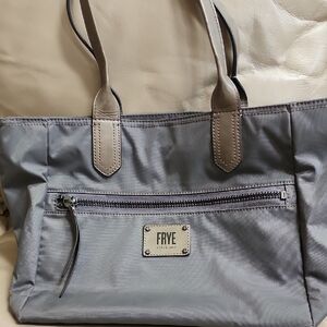 Frye Metallic Gray Tote Bag
